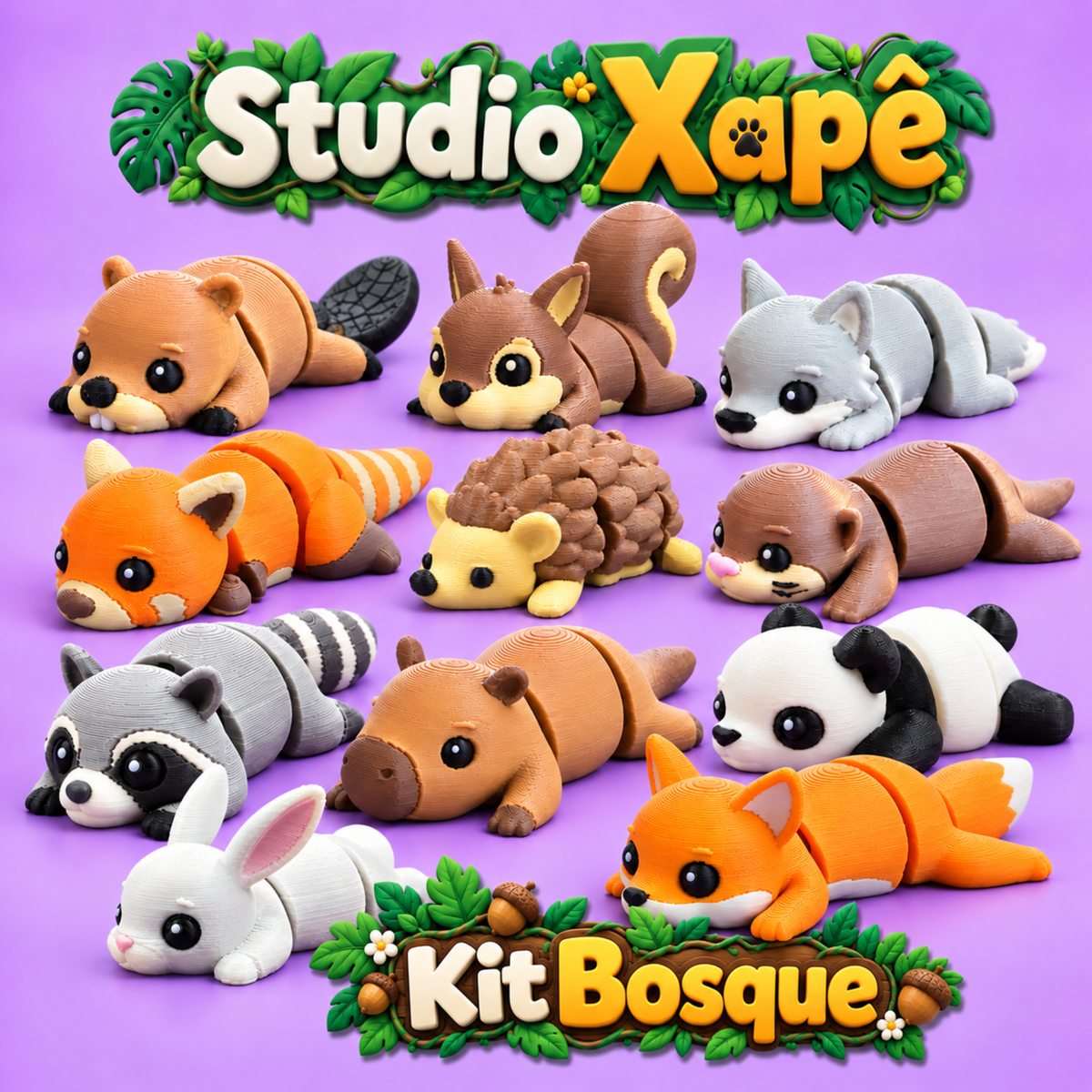 Coleção de Miniaturas Articuladas de Animais