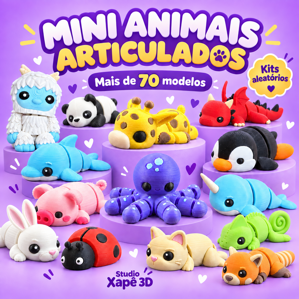 Coleção de Miniaturas Articuladas de Animais