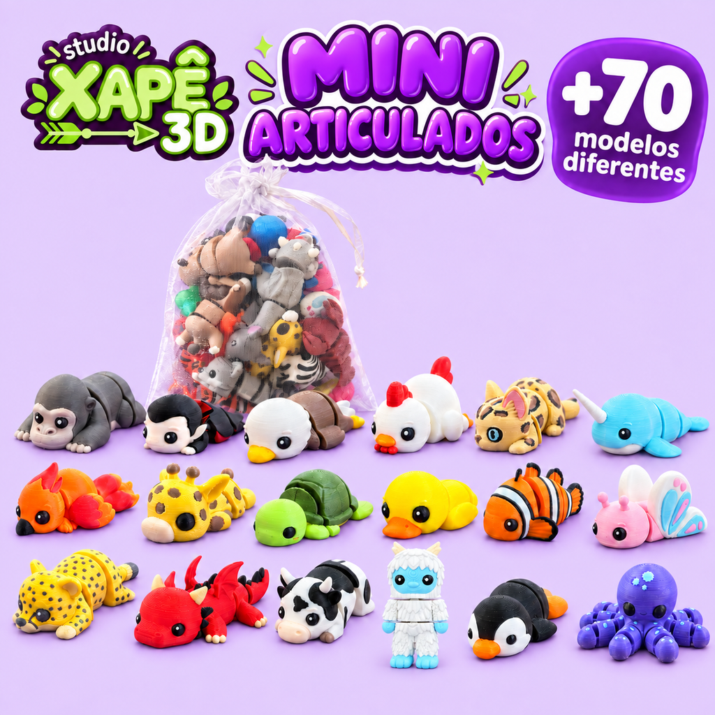 Coleção de Miniaturas Articuladas de Animais