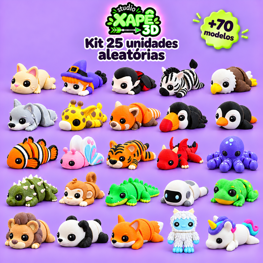 Coleção de Miniaturas Articuladas de Animais