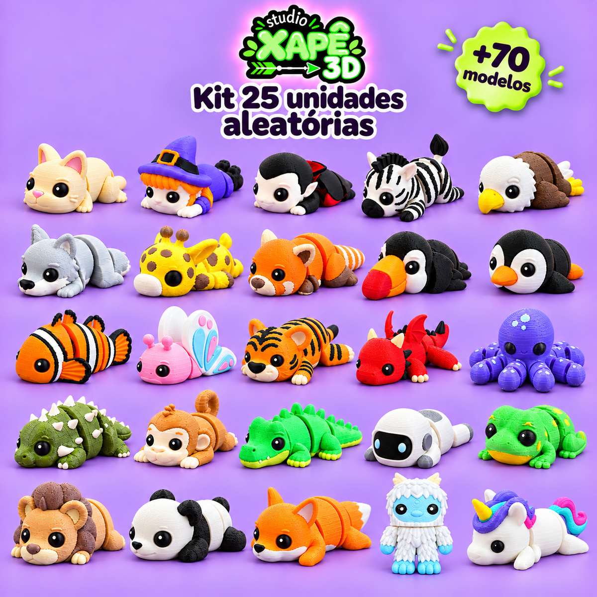 Coleção de Miniaturas Articuladas de Animais