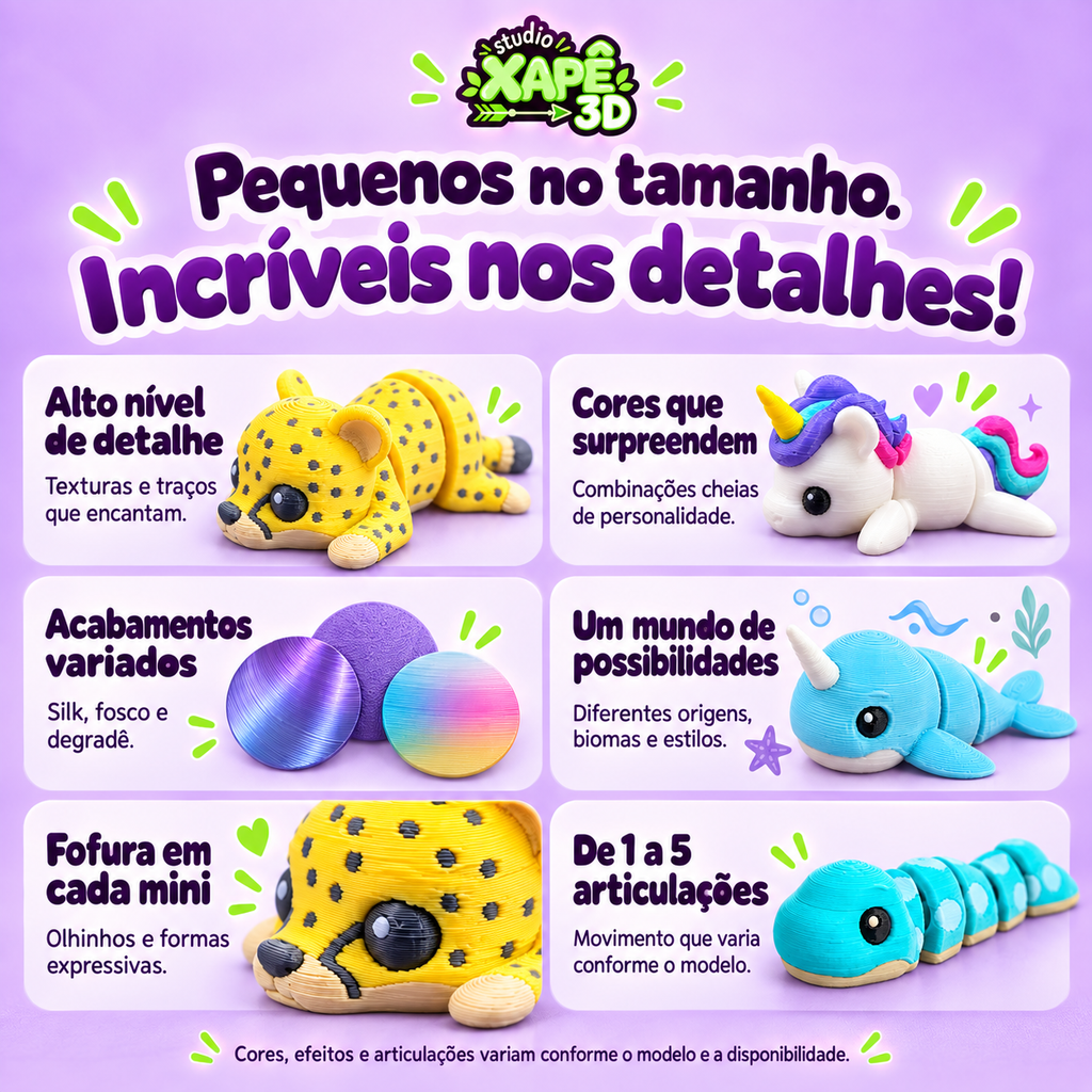 Coleção de Miniaturas Articuladas de Animais