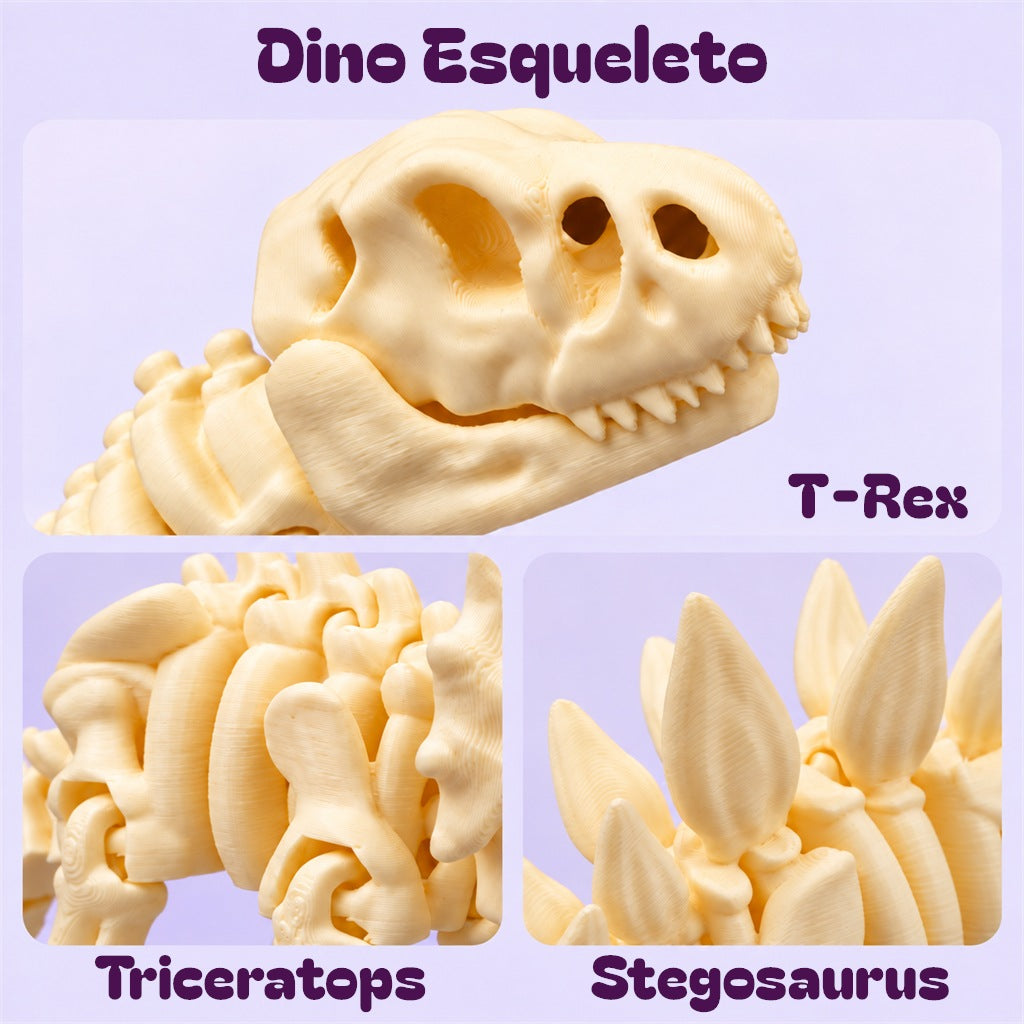 Detalhes das miniaturas Dino Esqueleto