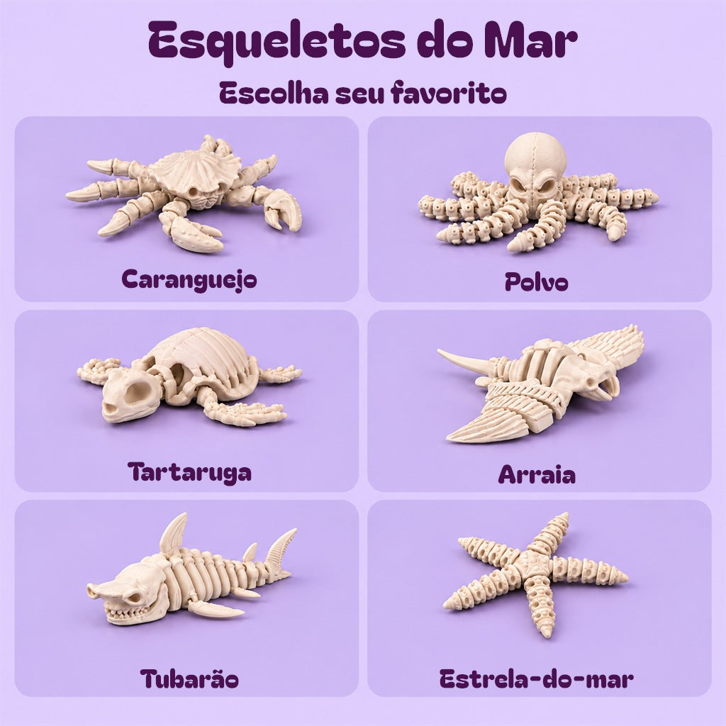 Esqueletos do Mar — seis modelos disponíveis