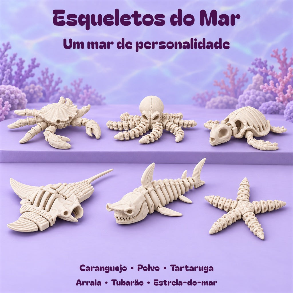 Esqueletos do Mar — coleção de miniaturas marinhas