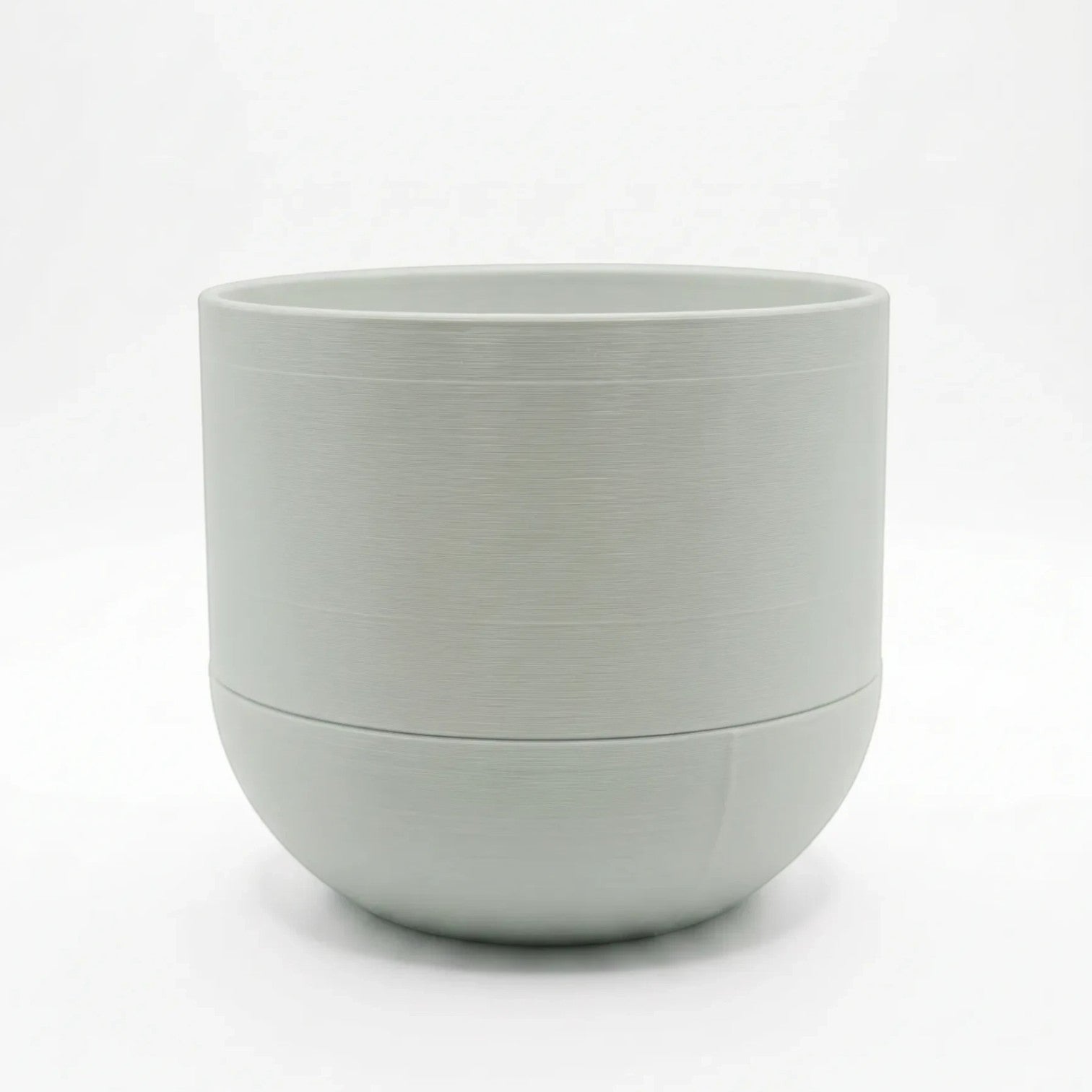 Cachepô autoirrigável Minha loja cinza claro com design minimalista em impressão 3D para plantas de interior