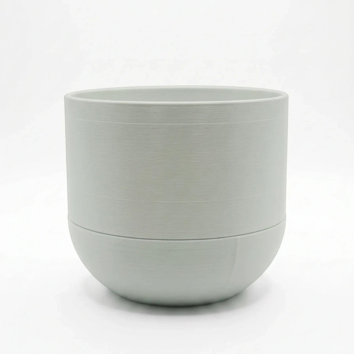 Cachepô autoirrigável Minha loja cinza claro com design minimalista em impressão 3D para plantas de interior