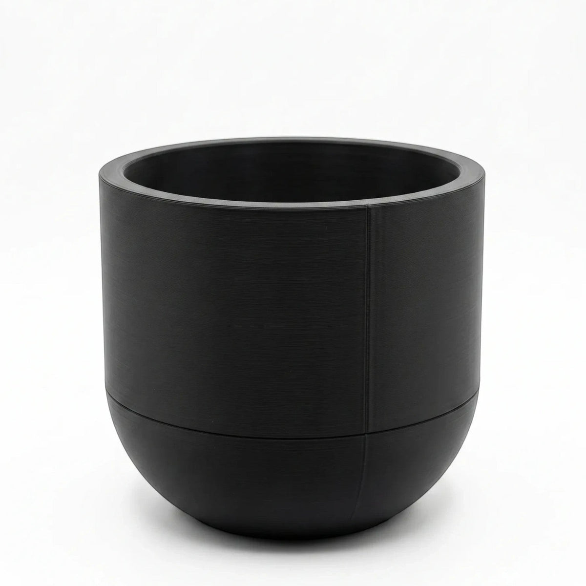 Cachepô autoirrigável Minha loja preto com design minimalista impresso em 3D para plantas