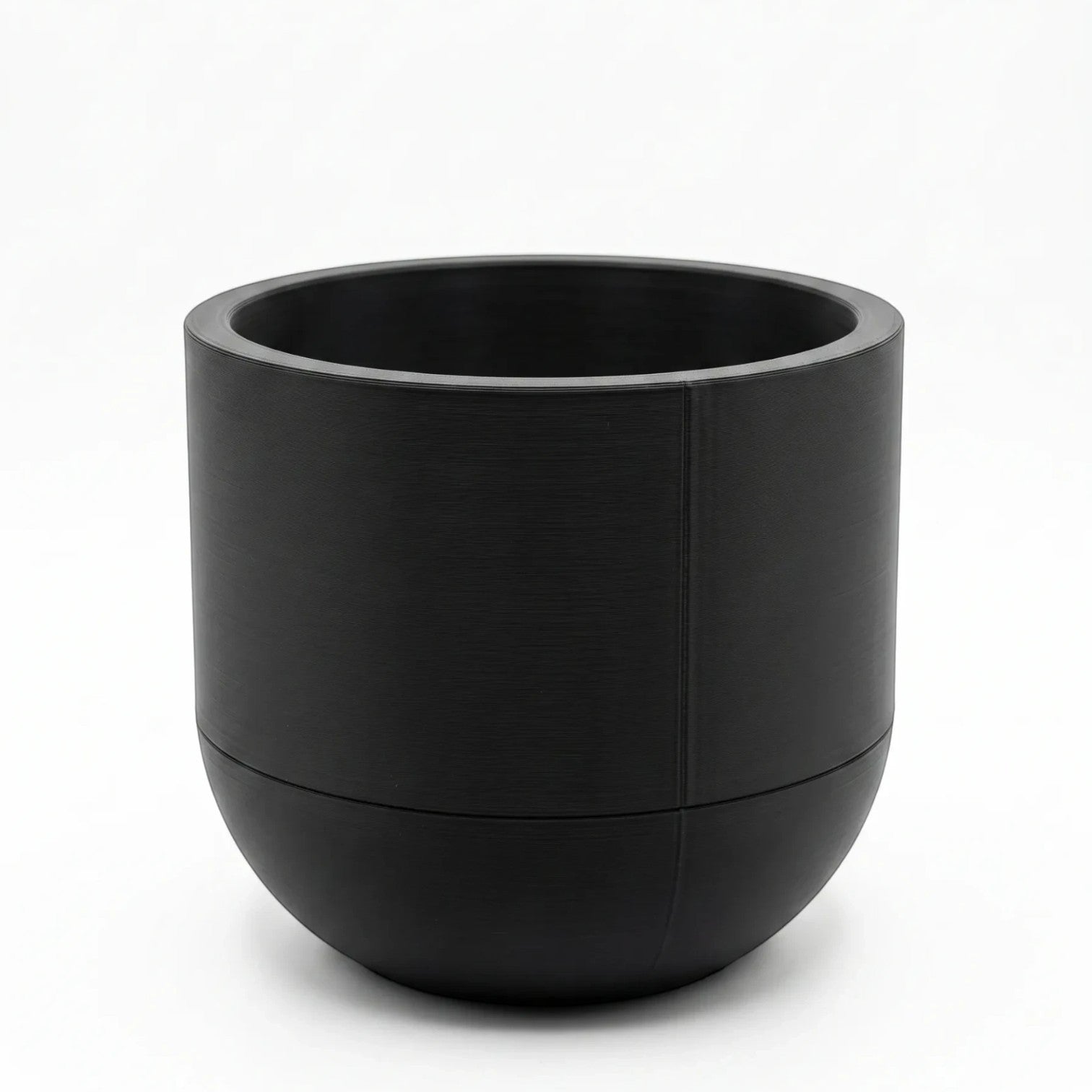 Cachepô autoirrigável Minha loja preto com design minimalista impresso em 3D para plantas