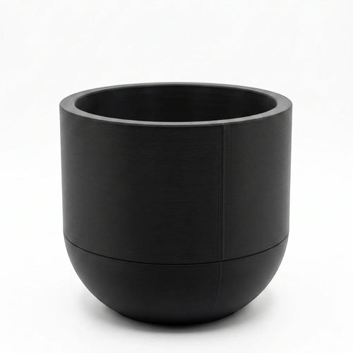 Cachepô autoirrigável Minha loja preto com design minimalista impresso em 3D para plantas