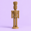 Soldadinhos decorativos 3D em acabamentos texturizado e canelado no fundo lavanda do Studio Xapê