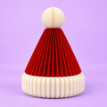 Tigela Gorro do Papai Noel 3D fechada em fundo lavanda